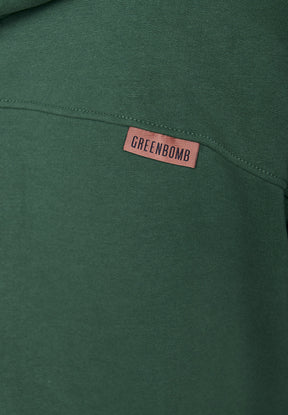 Bottle Green: Lässiger Hoodie aus Bio-Baumwolle für Herren [7176]