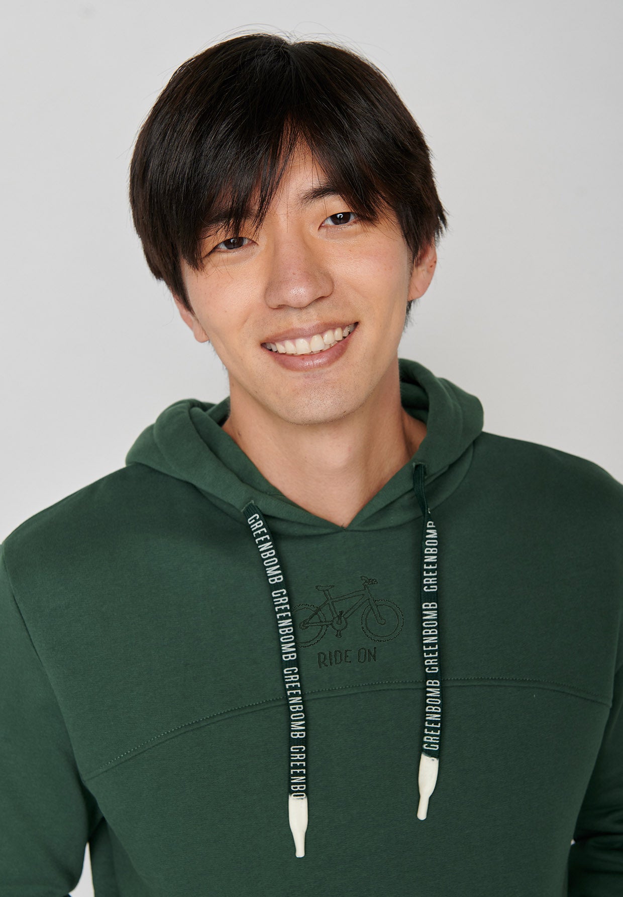 Bottle Green: Lässiger Hoodie aus Bio-Baumwolle für Herren [7177]