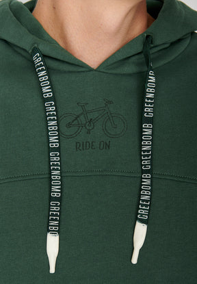 Bottle Green: Lässiger Hoodie aus Bio-Baumwolle für Herren [7178]