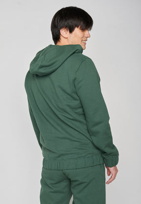 Bottle Green: Lässiger Half-Zip aus Bio-Baumwolle für Herren [7197]