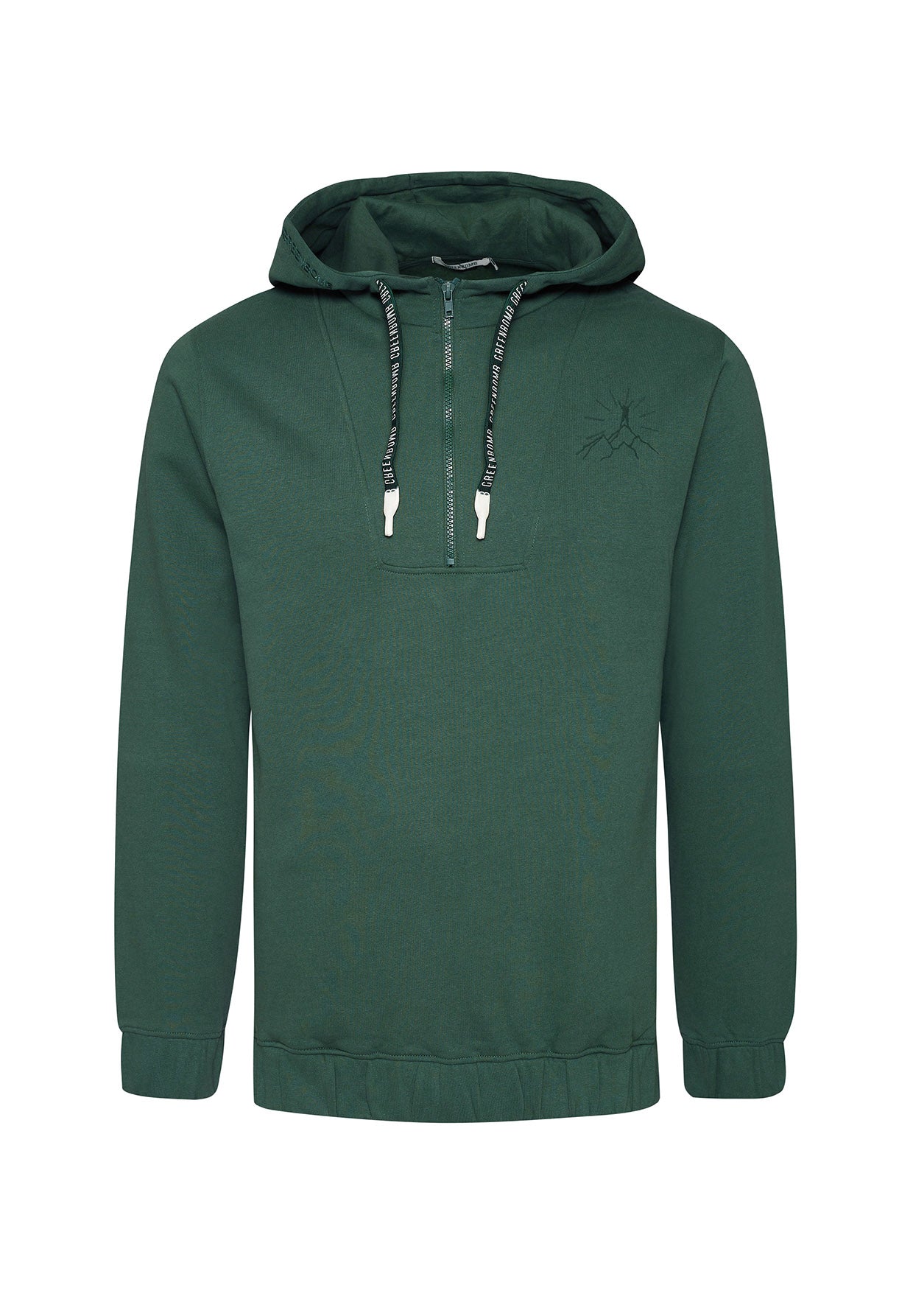 Bottle Green: Lässiger Half-Zip aus Bio-Baumwolle für Herren [7198]