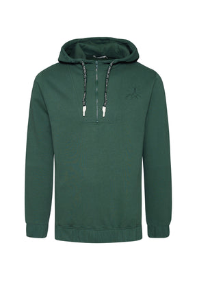 Bottle Green: Lässiger Half-Zip aus Bio-Baumwolle für Herren [7198]