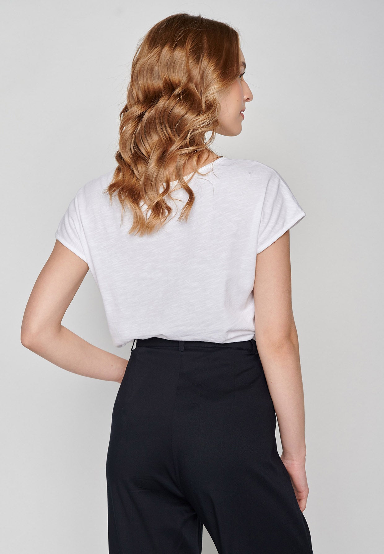 Weiß:  Sportliches T-Shirt aus Bio-Baumwolle für Damen [71]