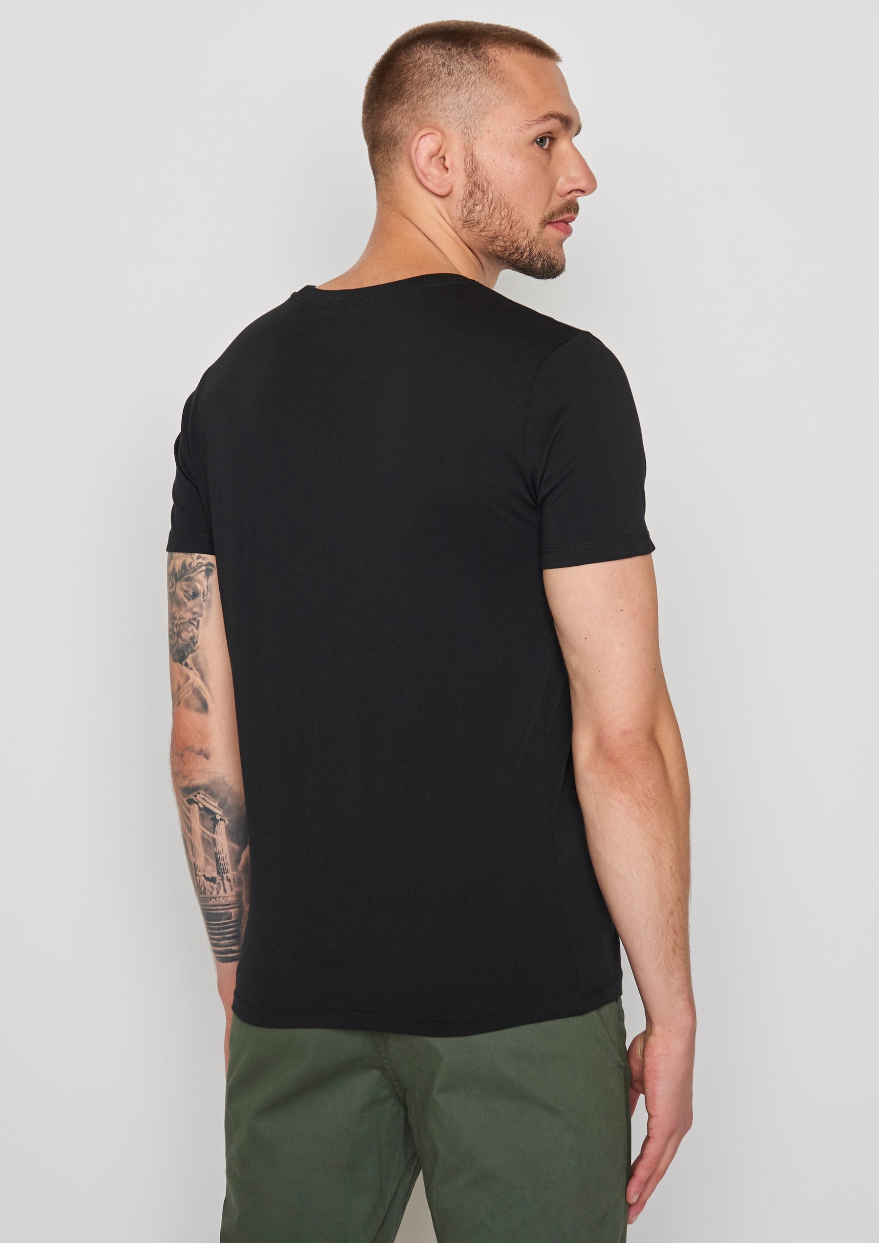 Weißer Sportliches T-Shirt aus Bio-Baumwolle für Herren (7)