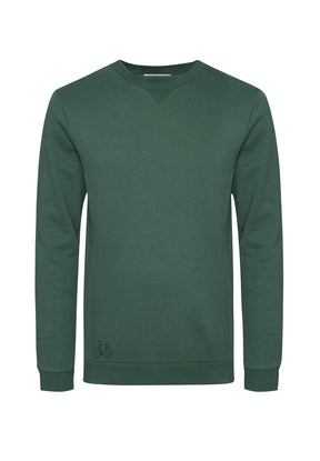 Bottle Green: Lässiges Sweatshirt aus Bio-Baumwolle für Herren [7211]