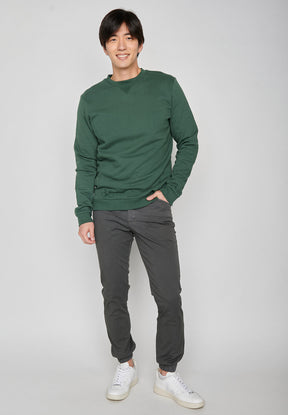 Bottle Green: Lässiges Sweatshirt aus Bio-Baumwolle für Herren [7212]