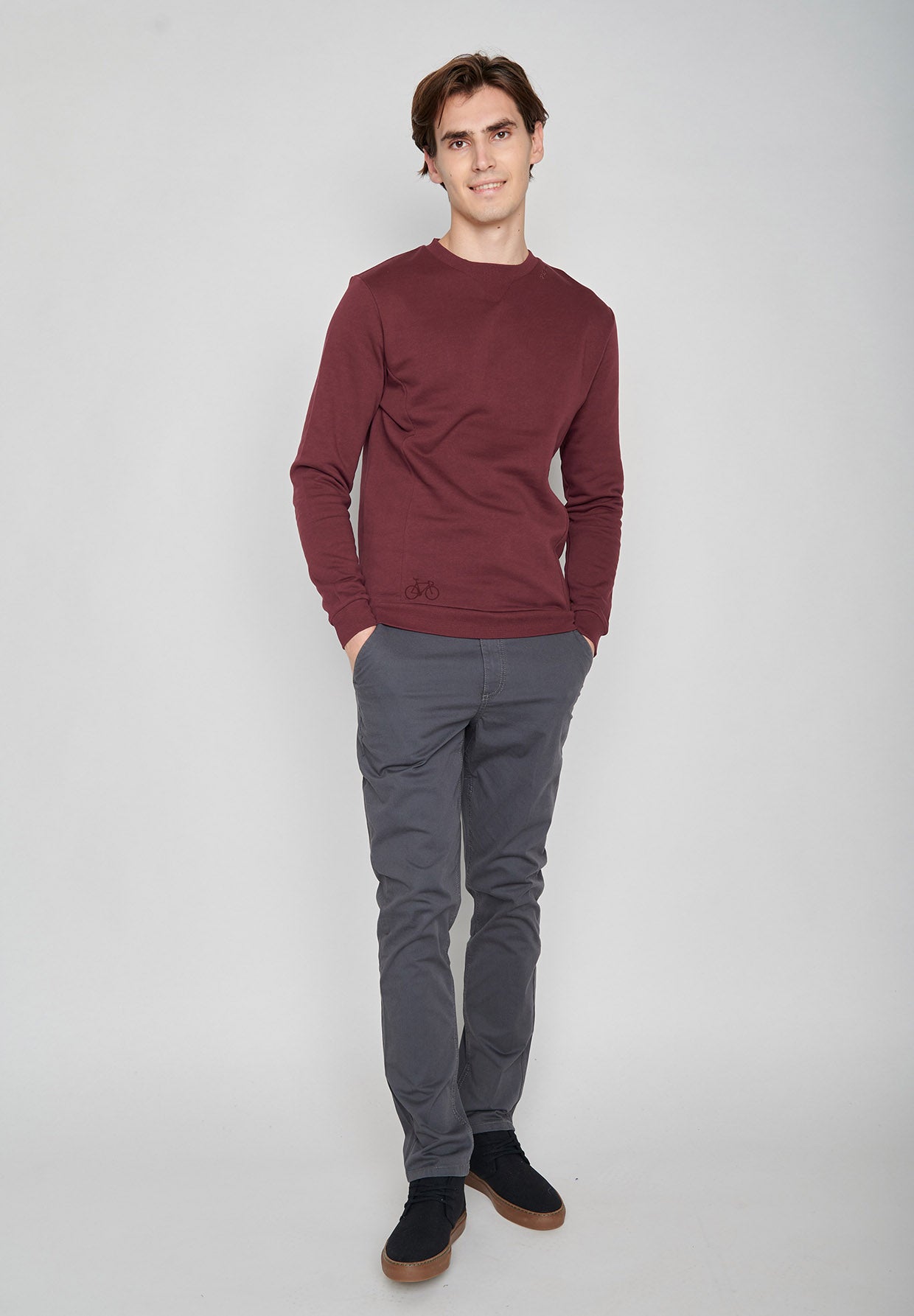 Velvet Rain: Lässiges Sweatshirt aus Bio-Baumwolle für Herren [7223]