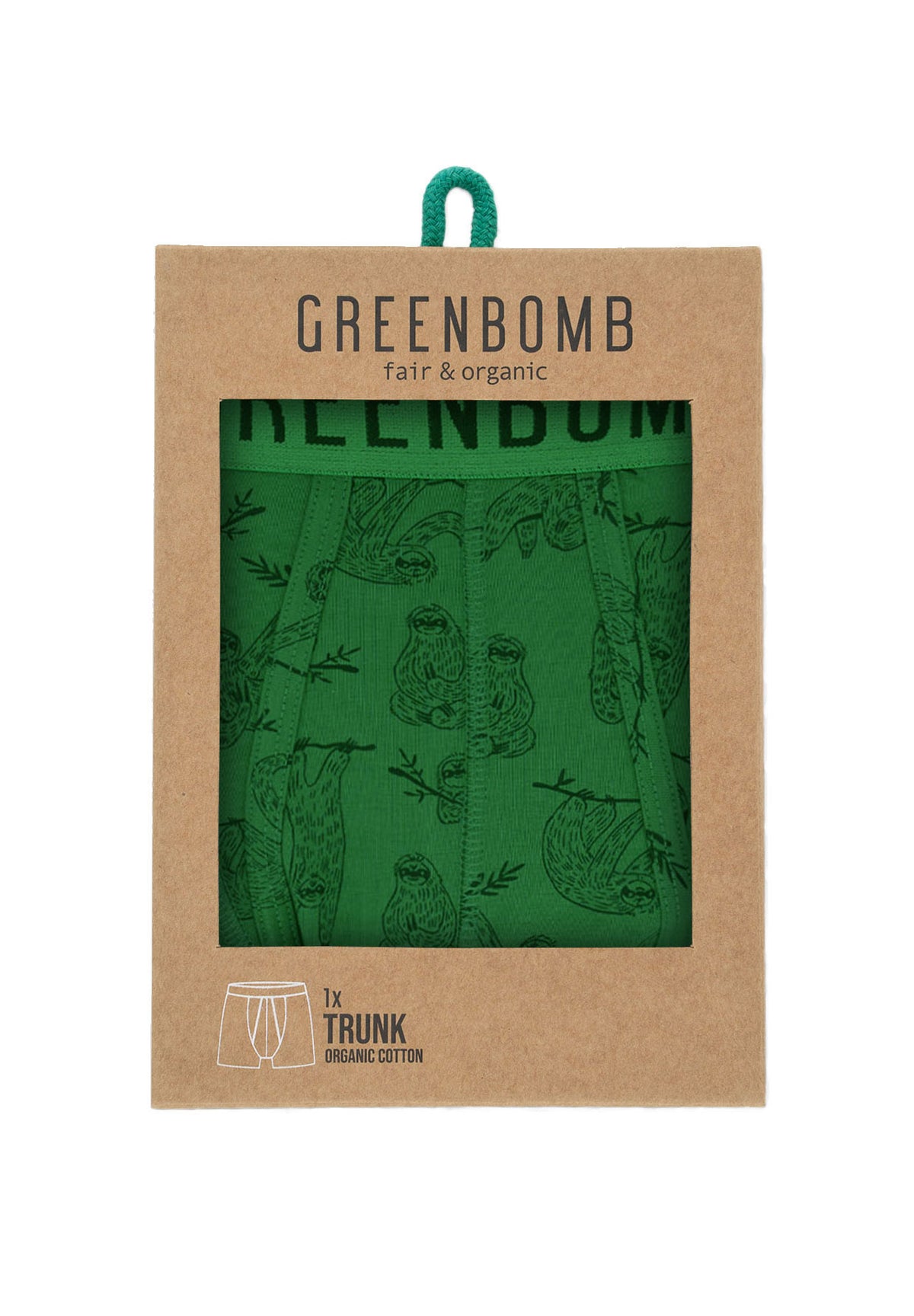 Green: Gemütliche Trunk aus Bio-Baumwoll Mix für Herren [7240]