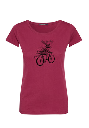 Berry Blossom: Lässiges T-Shirt aus Bio-Baumwolle für Damen [7392]