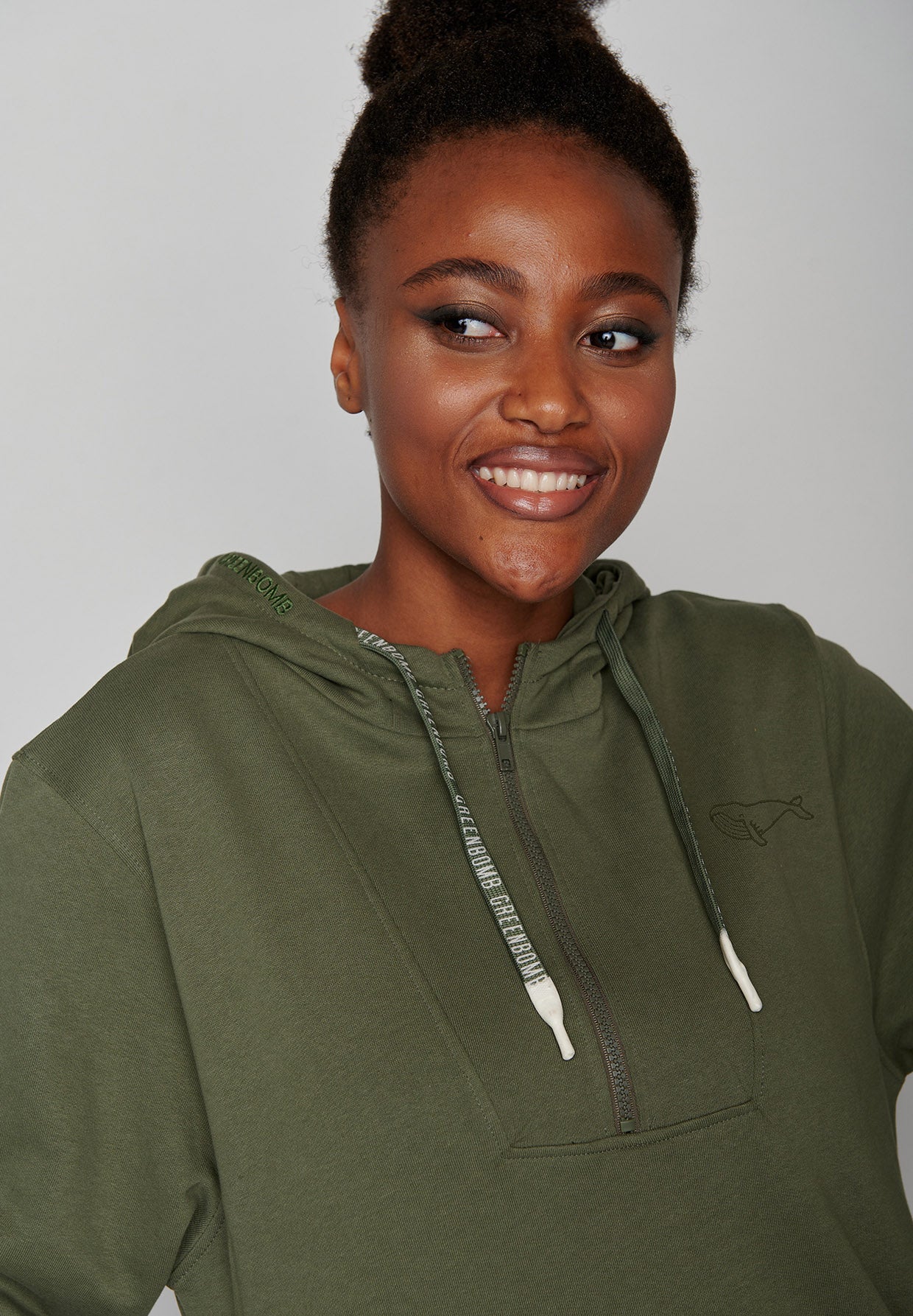 Dirty Olive: Lässiger Half-Zip aus Bio-Baumwolle für Herren [7405]