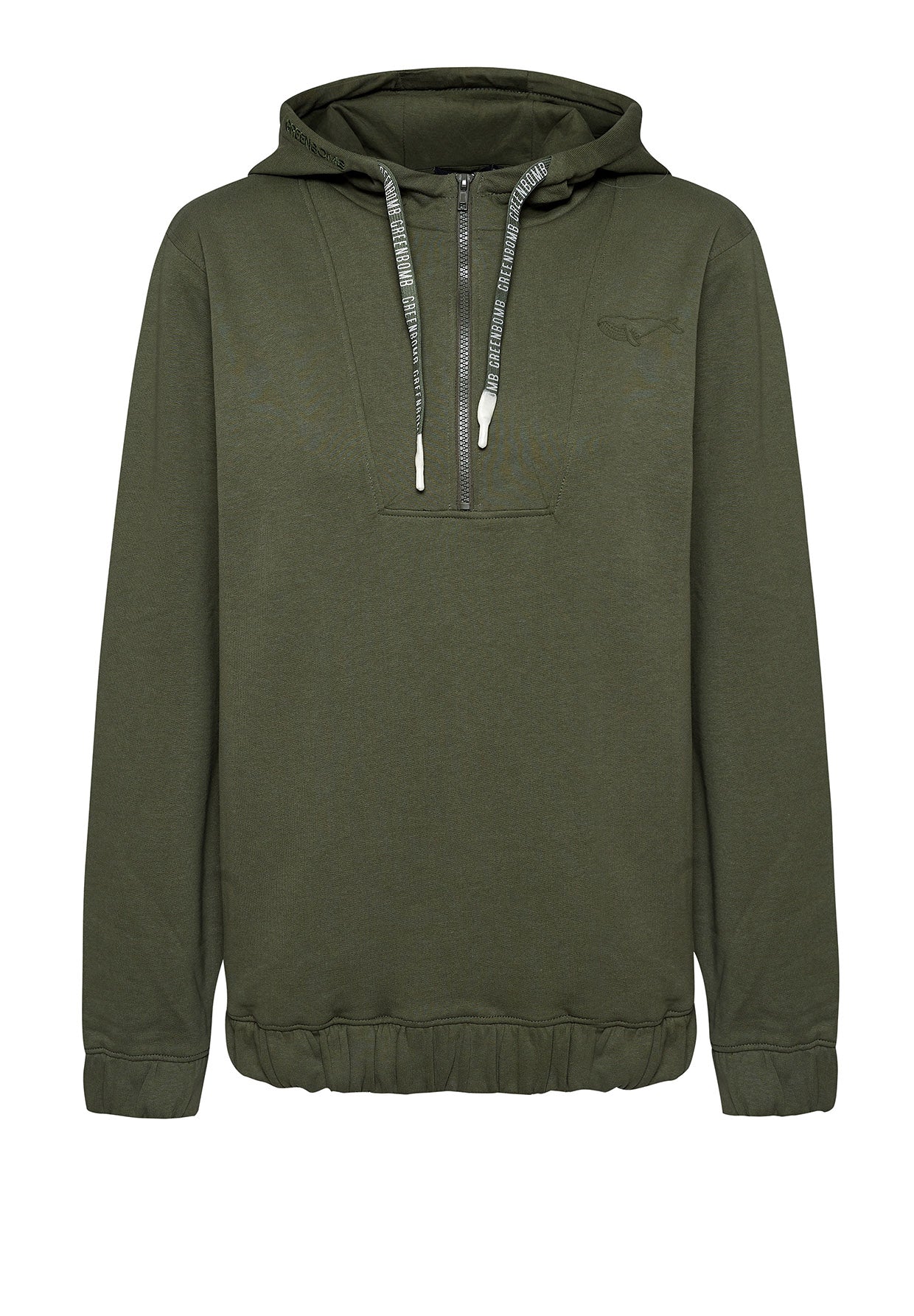 Dirty Olive: Lässiger Half-Zip aus Bio-Baumwolle für Herren [7407]