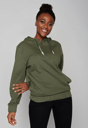 Dirty Olive: Lässiger Half-Zip aus Bio-Baumwolle für Herren [7408]