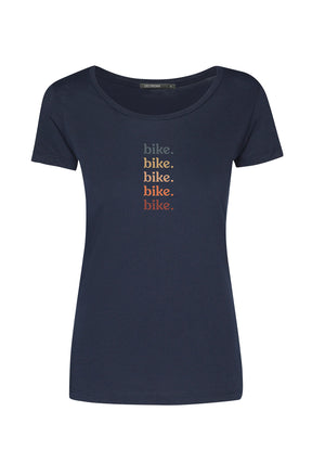 Dark Navy: Sportliches T-Shirt aus Bio-Baumwolle für Damen [7437]