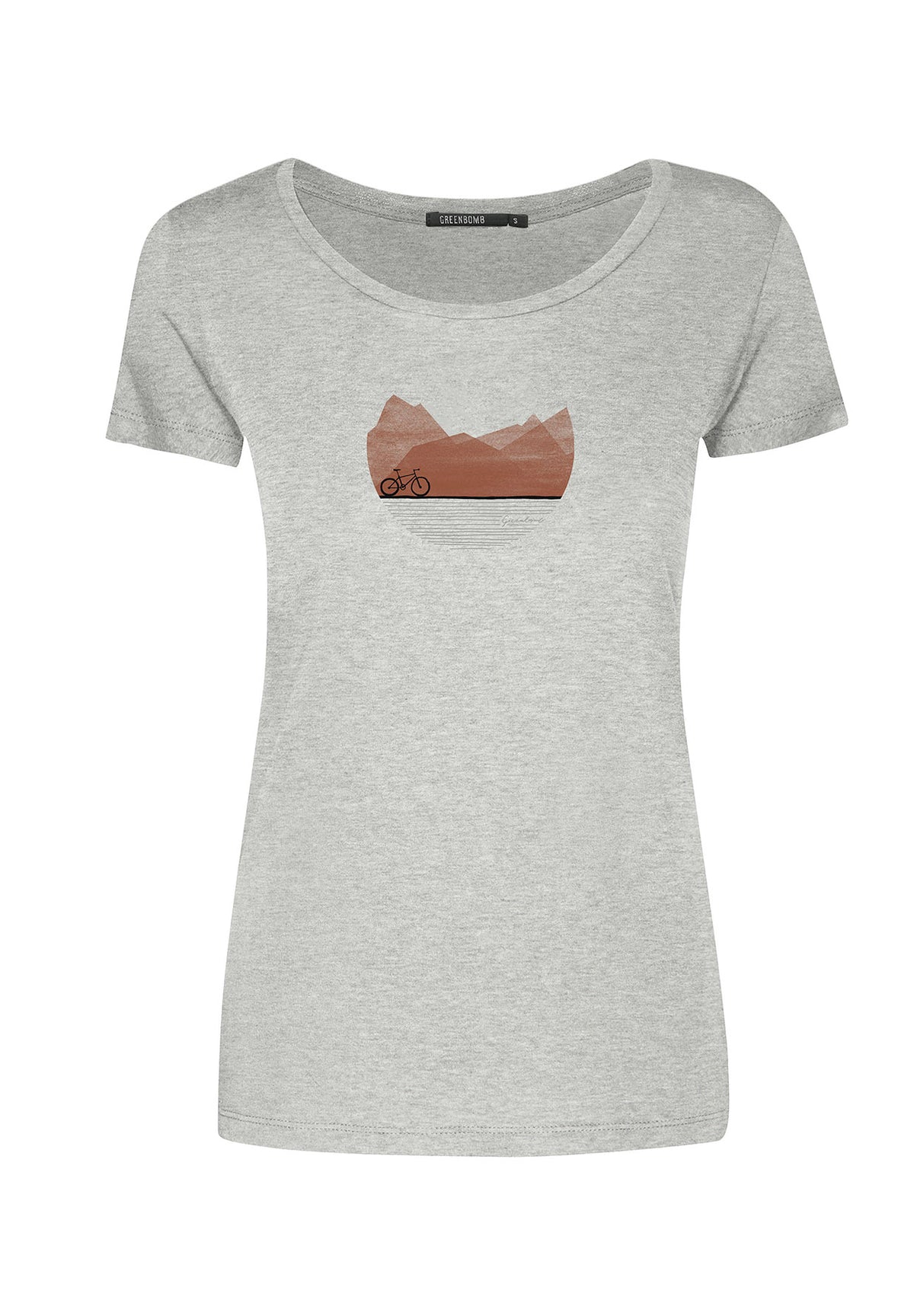 Heather Grey: Sportliches T-Shirt aus Bio-Baumwolle für Damen [7493]