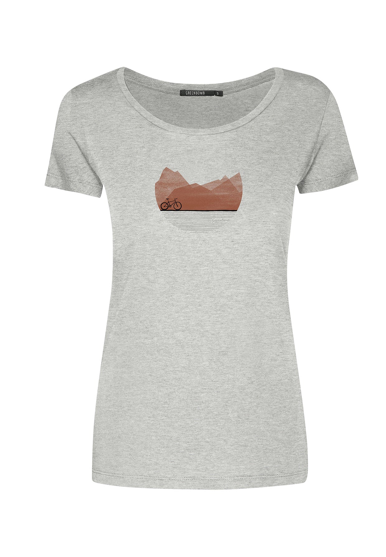 Heather Grey: Sportliches T-Shirt aus Bio-Baumwolle für Damen [7493]