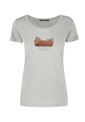 Heather Grey: Sportliches T-Shirt aus Bio-Baumwolle für Damen [7493]