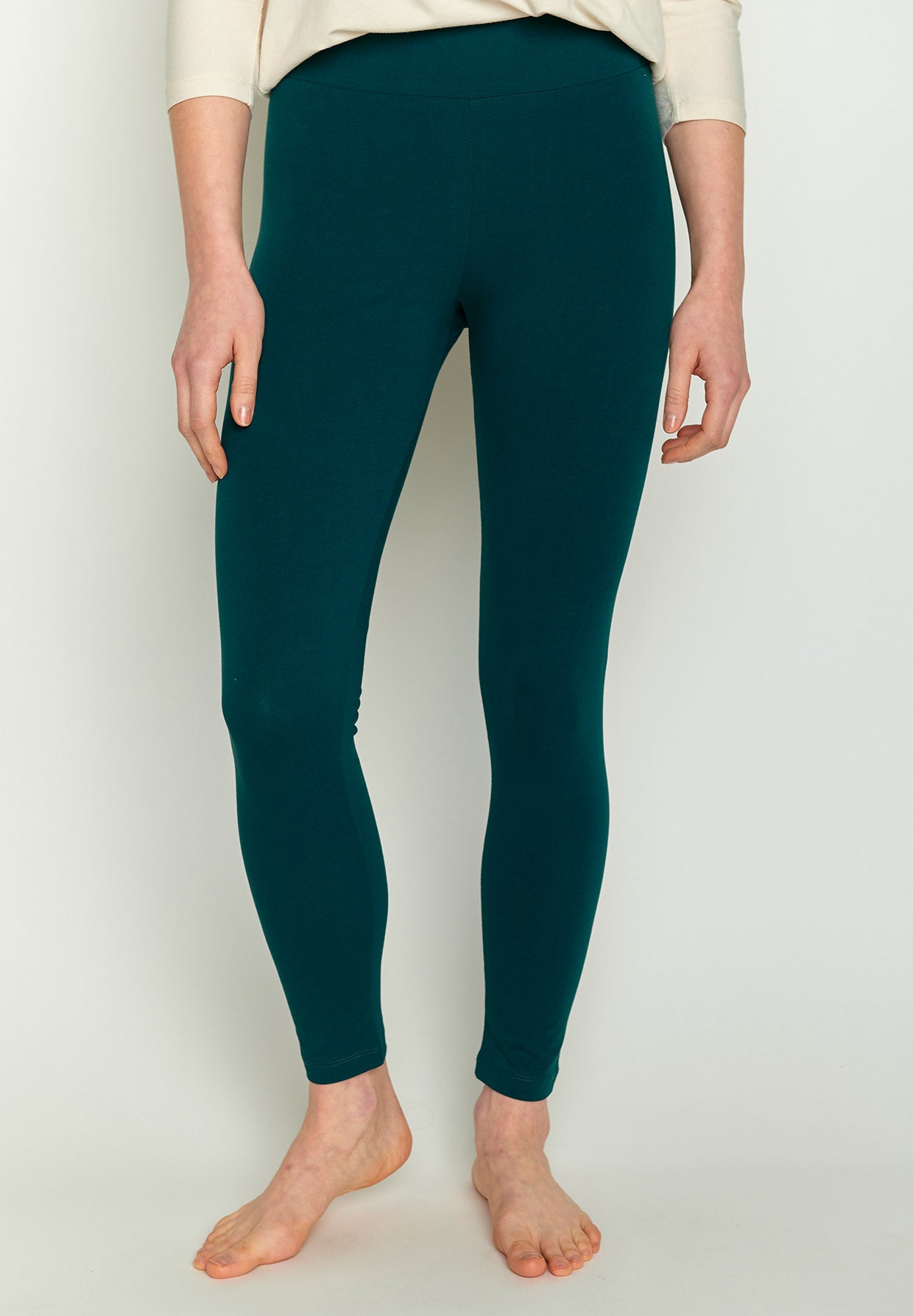 Blauer Lässige Leggings aus Bio-Baumwolle für Damen (1)