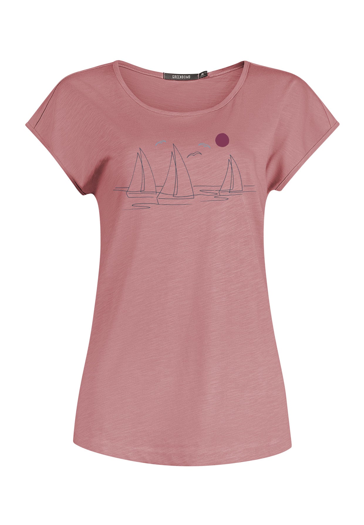 Rosa Sportliches T-Shirt aus Bio-Baumwolle für Damen (4)