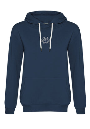 Navy: Gemütlicher Hoodie aus Bio-Baumwolle für Damen [7503]