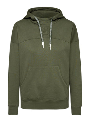 Dirty Olive: Lässiger Hoodie aus Bio-Baumwolle für Damen [7521]
