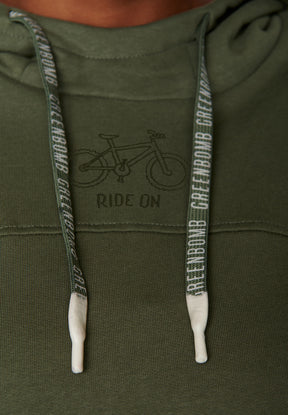 Dirty Olive: Lässiger Hoodie aus Bio-Baumwolle für Damen [7523]