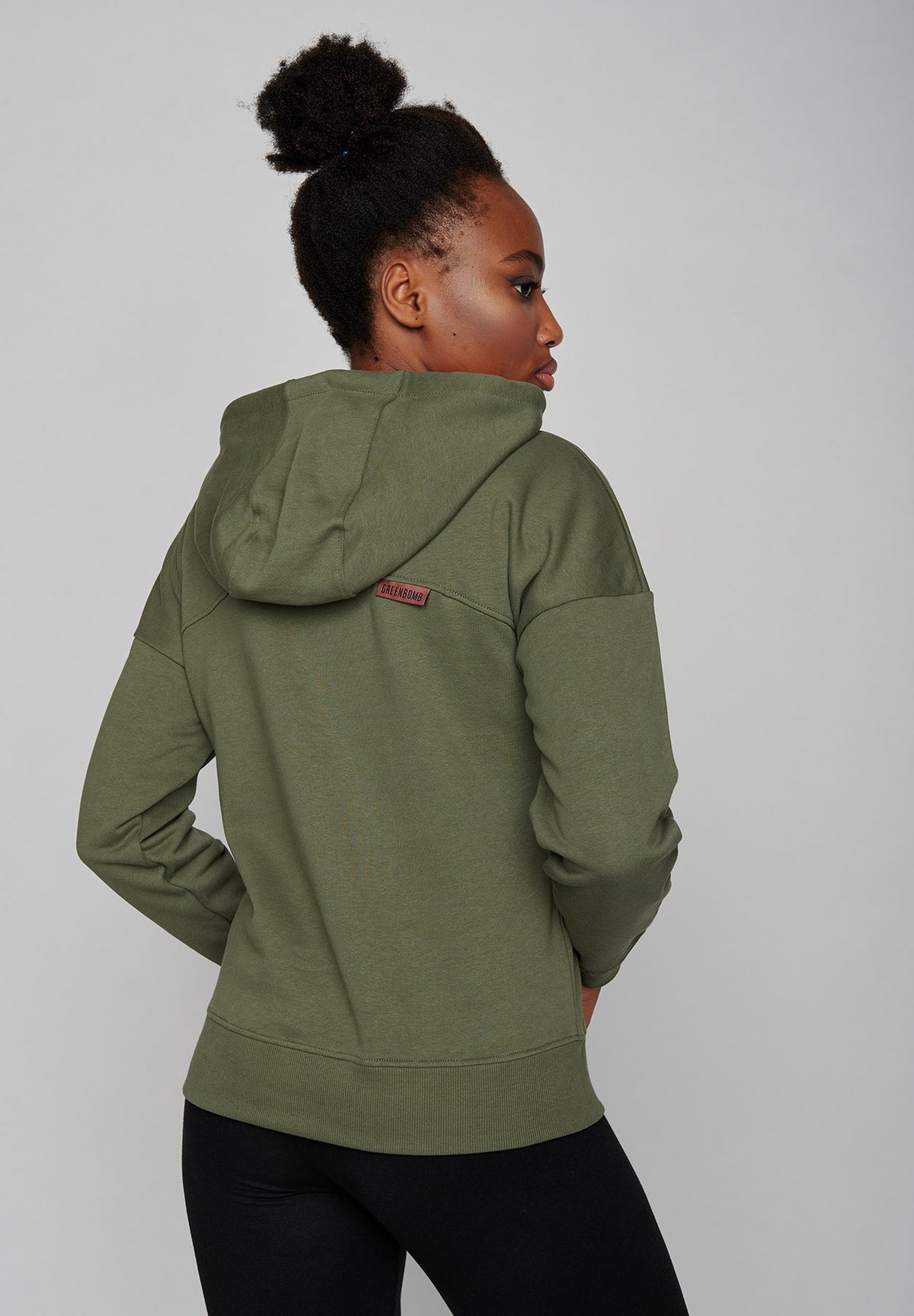 Dirty Olive: Lässiger Hoodie aus Bio-Baumwolle für Damen [7526]