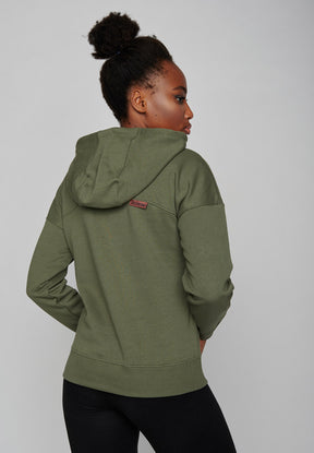 Dirty Olive: Lässiger Hoodie aus Bio-Baumwolle für Damen [7526]