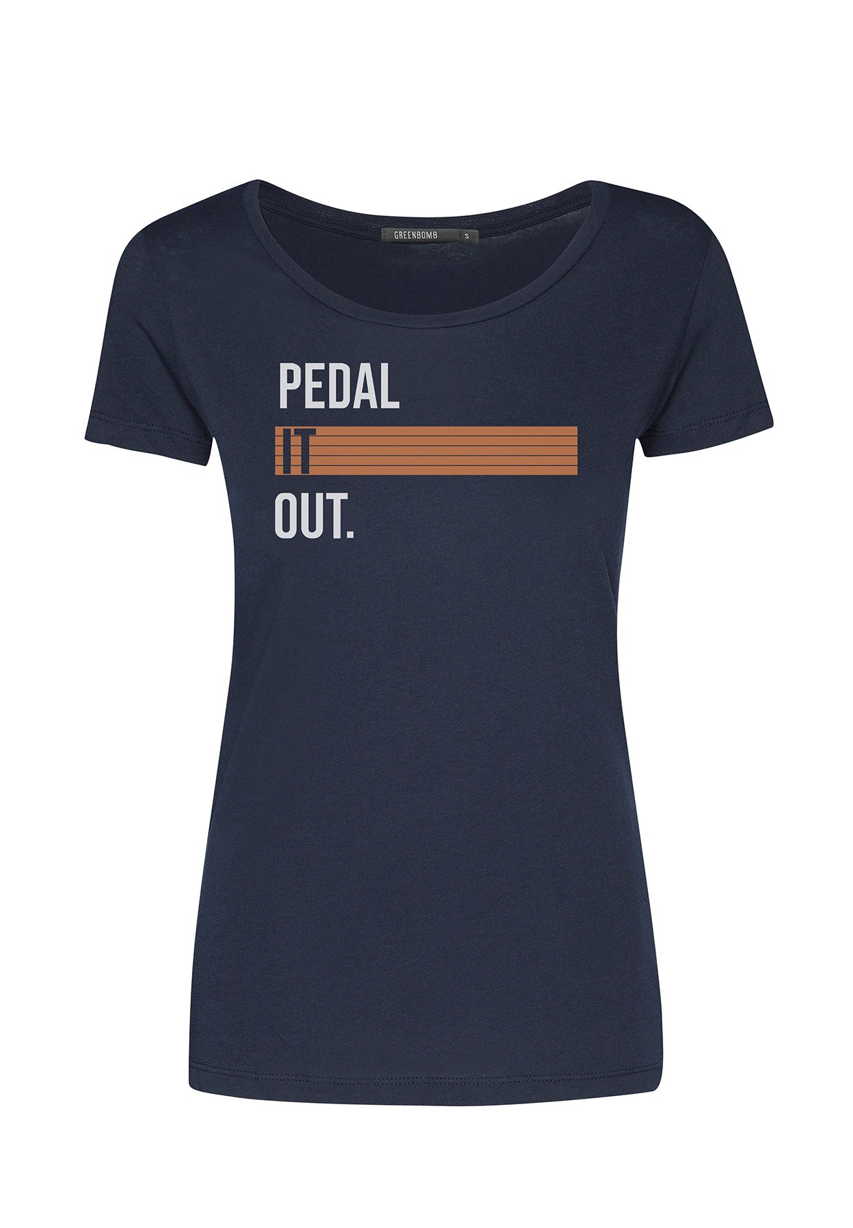 Dark Navy: Lässiges T-Shirt aus Bio-Baumwolle für Damen [7550]