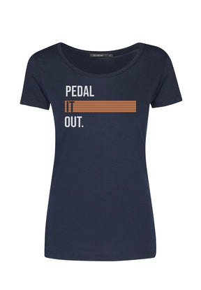 Dark Navy: Lässiges T-Shirt aus Bio-Baumwolle für Damen [7550]