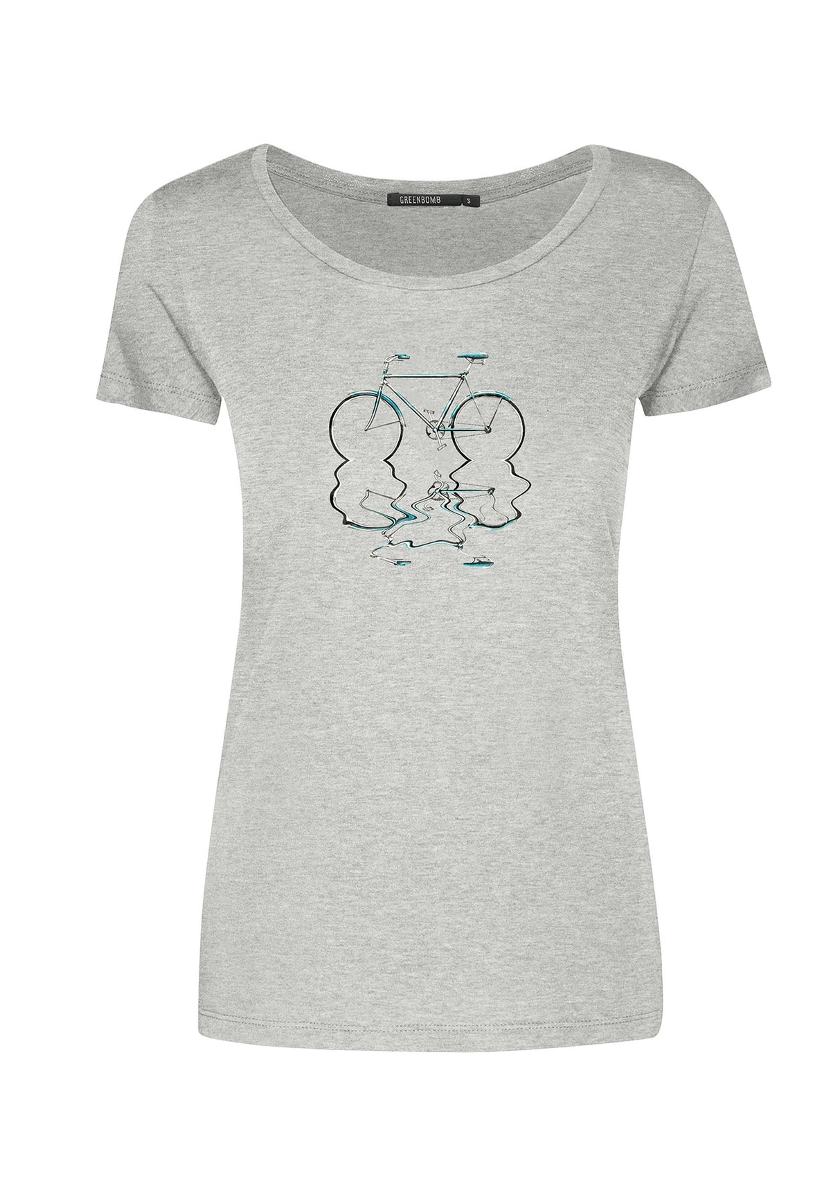 Heather Grey: Sportliches T-Shirt aus Bio-Baumwolle für Damen [7571]