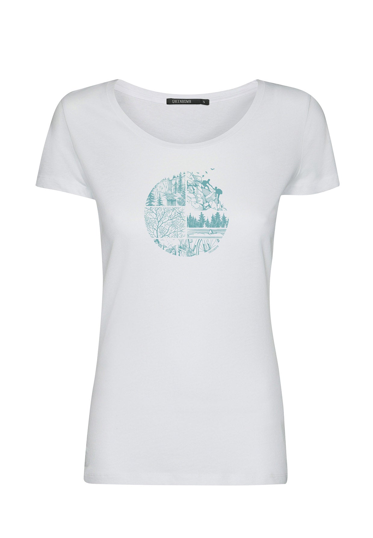 White: Sportliches T-Shirt aus Bio-Baumwolle für Damen [7741]