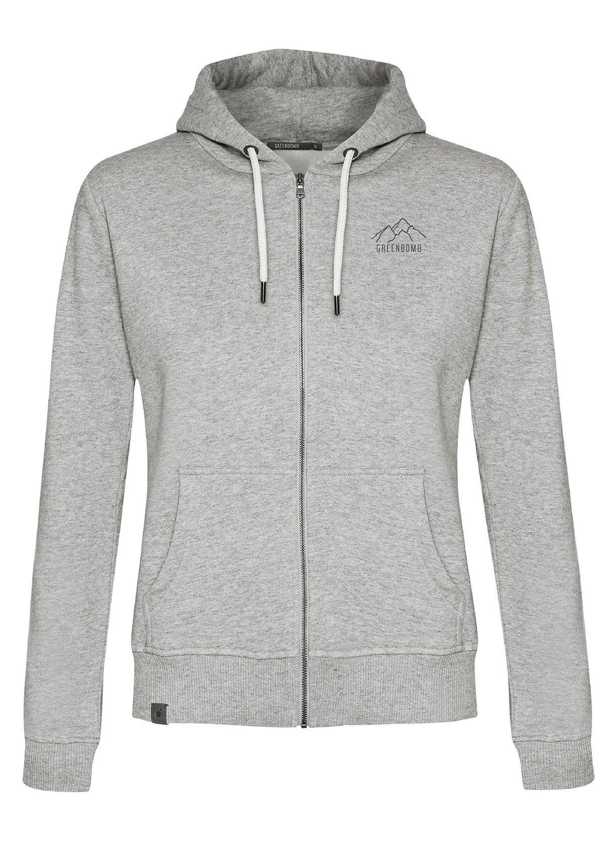 Heather Grey: Gemütliche Zipjacke aus Bio-Baumwolle für Damen [7787]