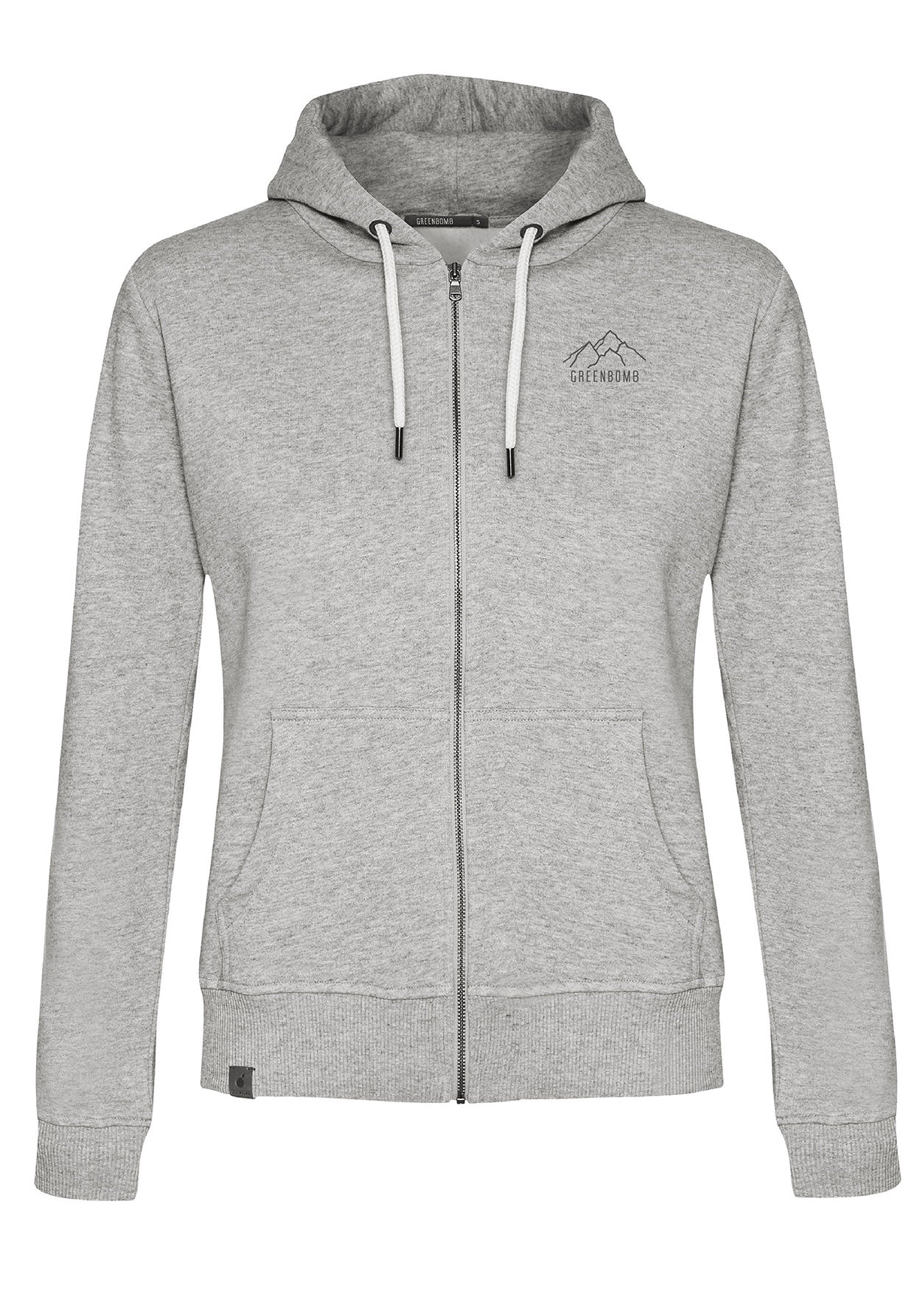 Heather Grey: Gemütliche Zipjacke aus Bio-Baumwolle für Damen [7787]