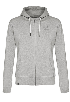 Heather Grey: Gemütliche Zipjacke aus Bio-Baumwolle für Damen [7787]