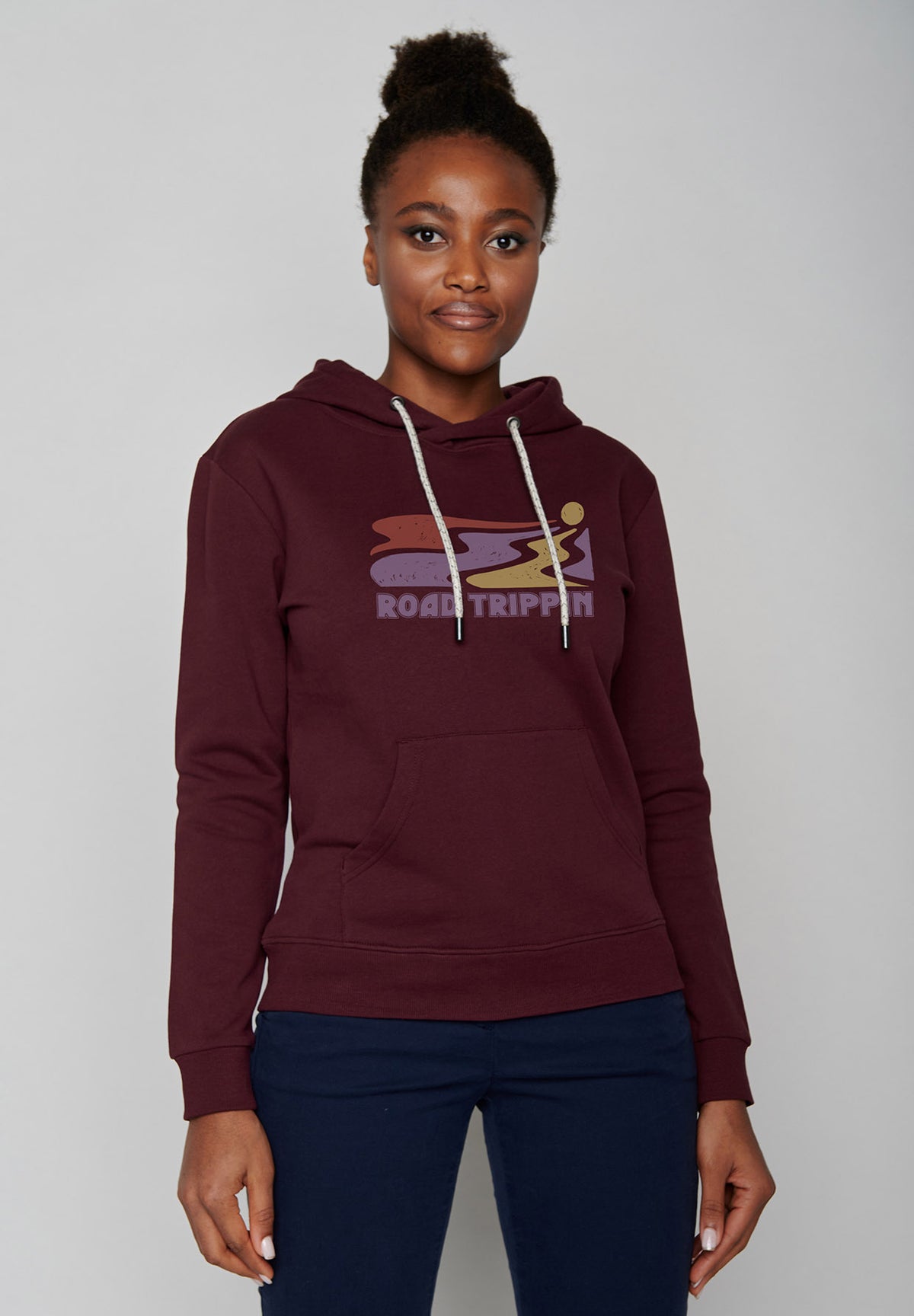Velvet Rain: Gemütlicher Hoodie aus Bio-Baumwolle für Damen [7815]