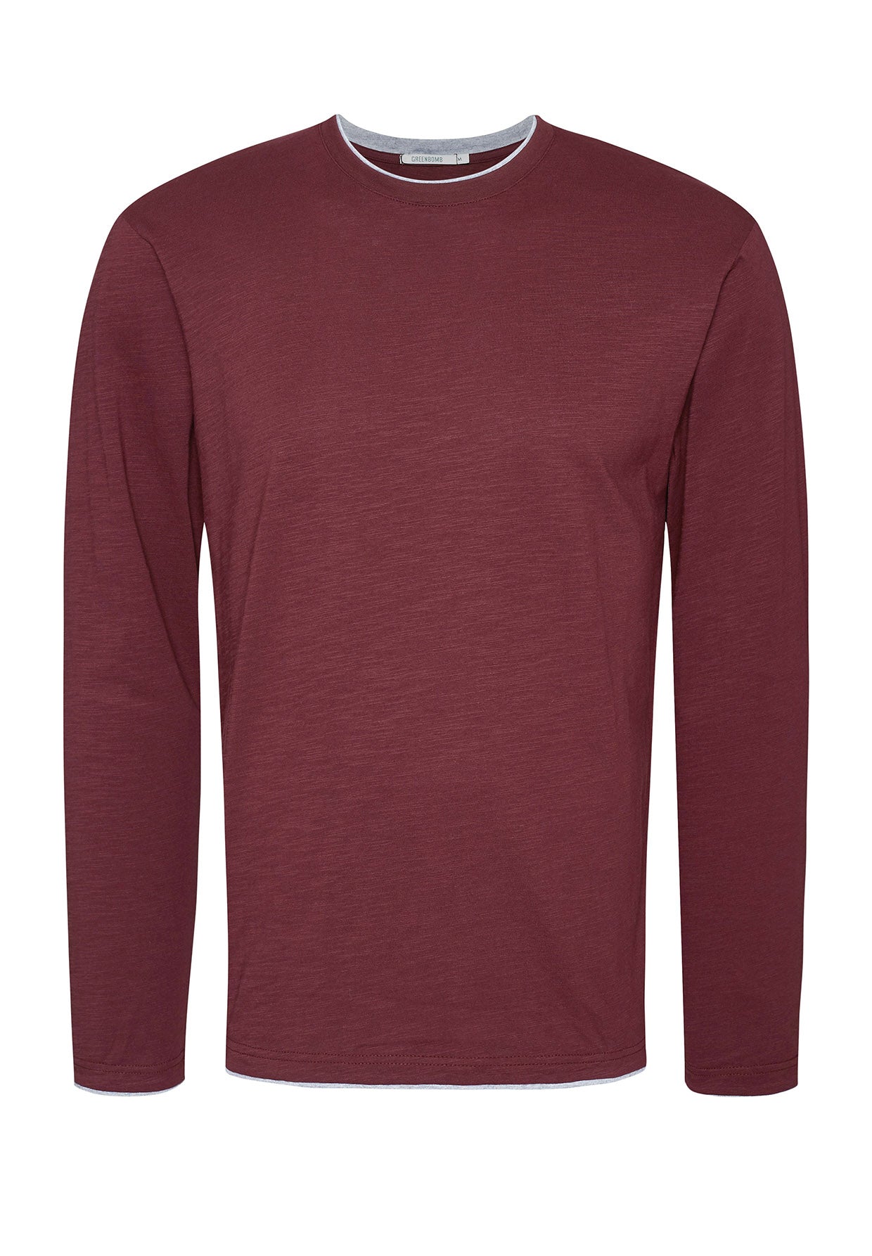 Velvet Rain: Elegantes Longsleeve aus Bio-Baumwolle für Herren [7857]