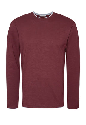 Velvet Rain: Elegantes Longsleeve aus Bio-Baumwolle für Herren [7857]