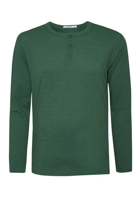 Bottle Green: Elegantes Longsleeve aus Bio-Baumwolle für Herren [7886]