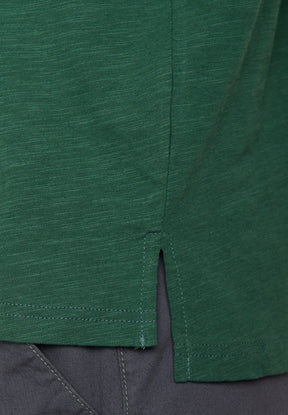 Bottle Green: Elegantes Longsleeve aus Bio-Baumwolle für Herren [7888]