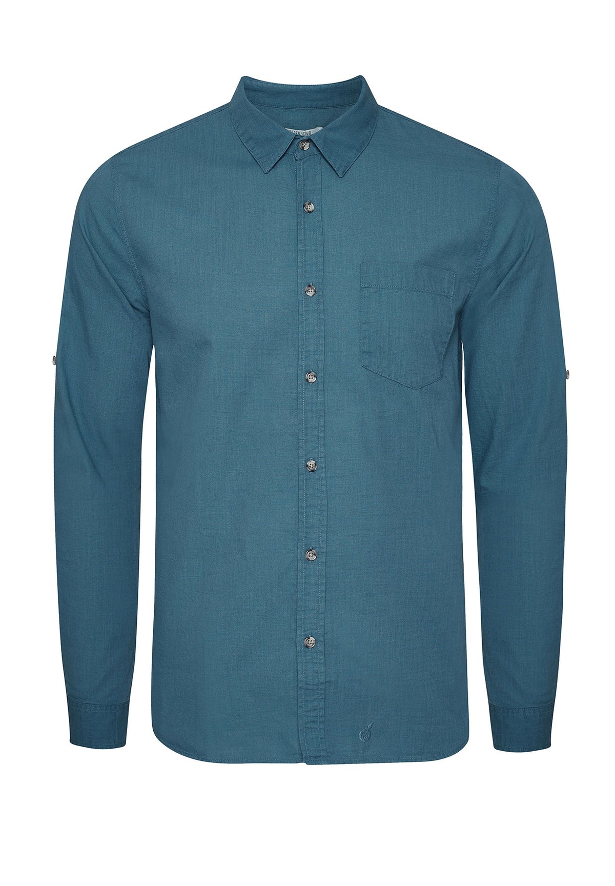 Sloppy Blue: Elegantes Hemd aus Bio-Baumwolle für Herren [7902]