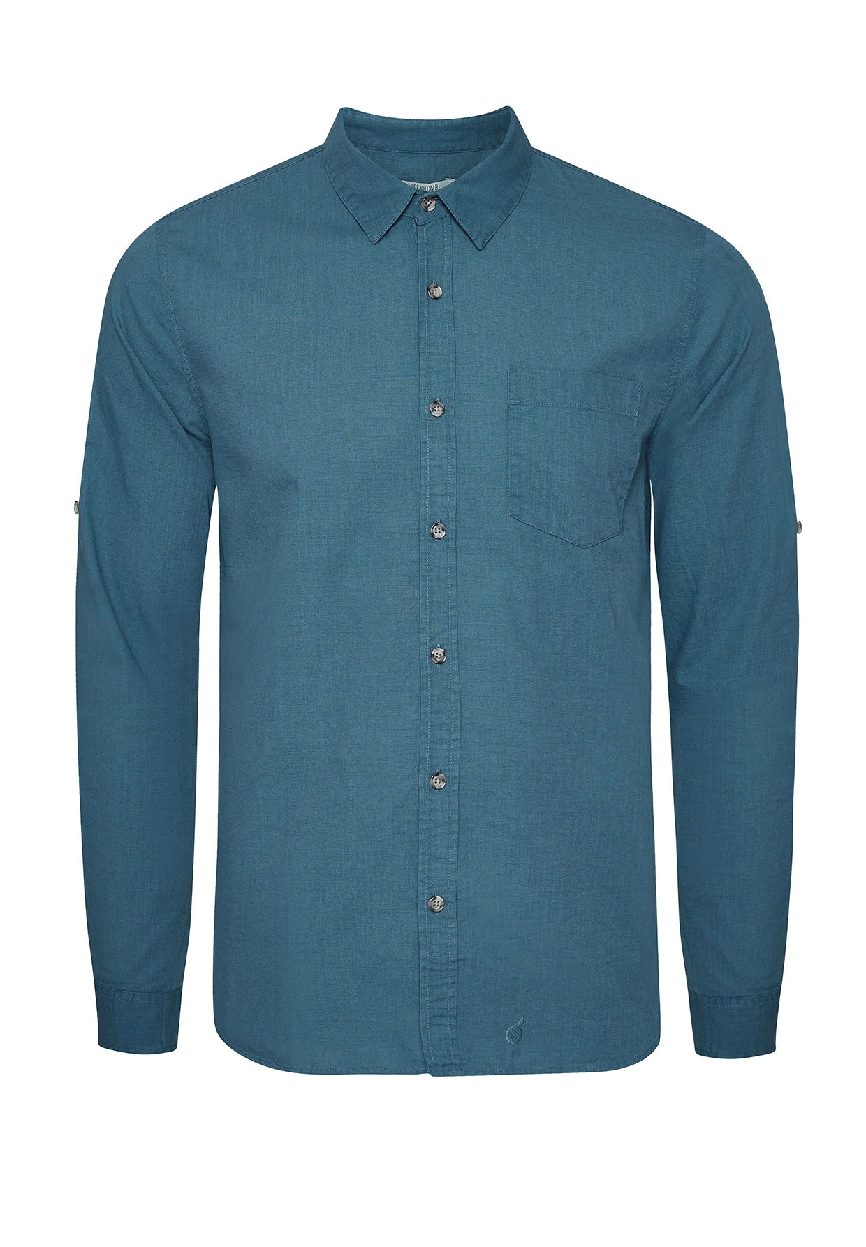 Sloppy Blue: Elegantes Hemd aus Bio-Baumwolle für Herren [7902]