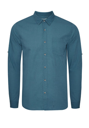 Sloppy Blue: Elegantes Hemd aus Bio-Baumwolle für Herren [7902]