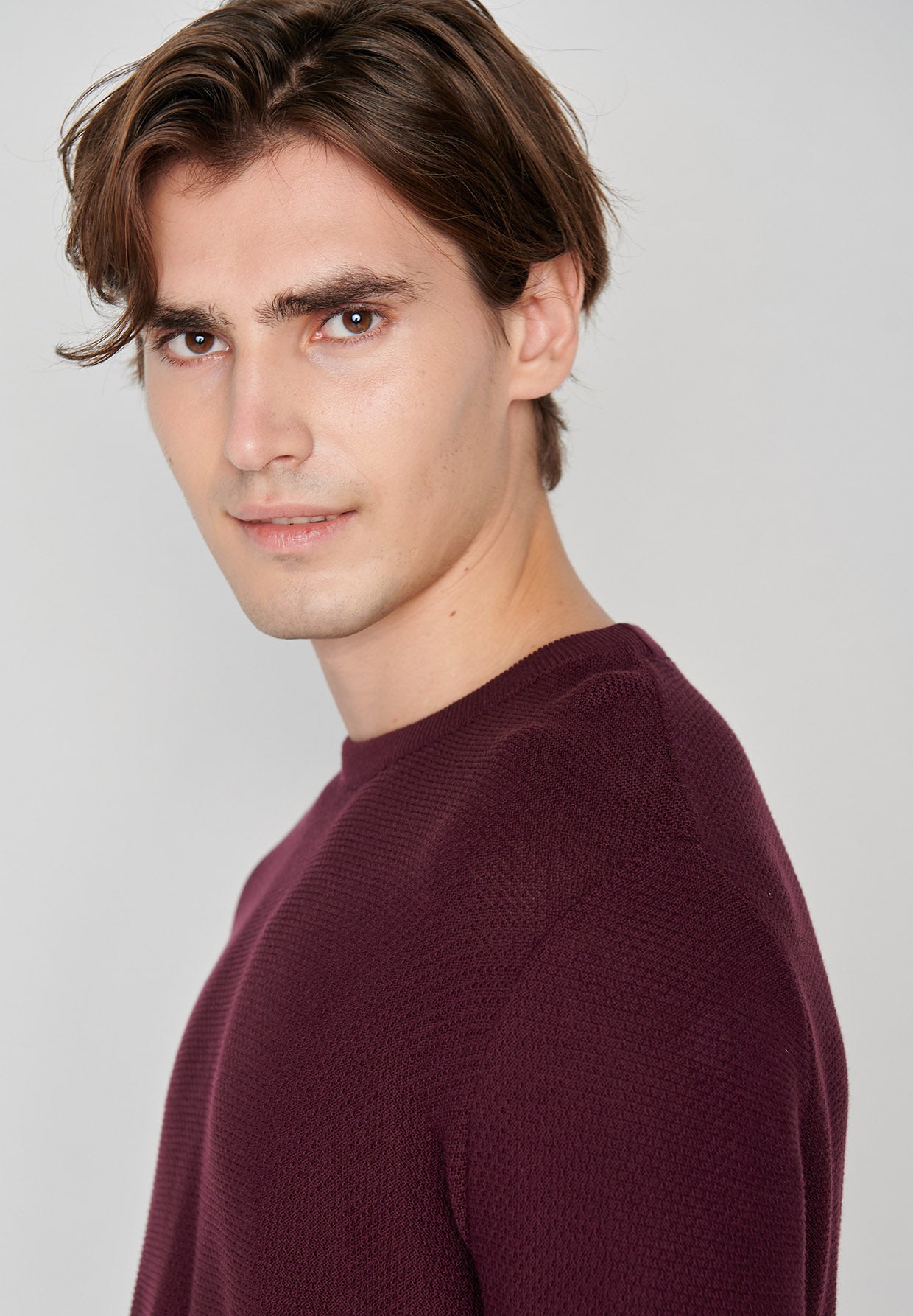 Velvet Rain: Lässiger Strickpullover aus Bio-Baumwolle für Herren [7946]