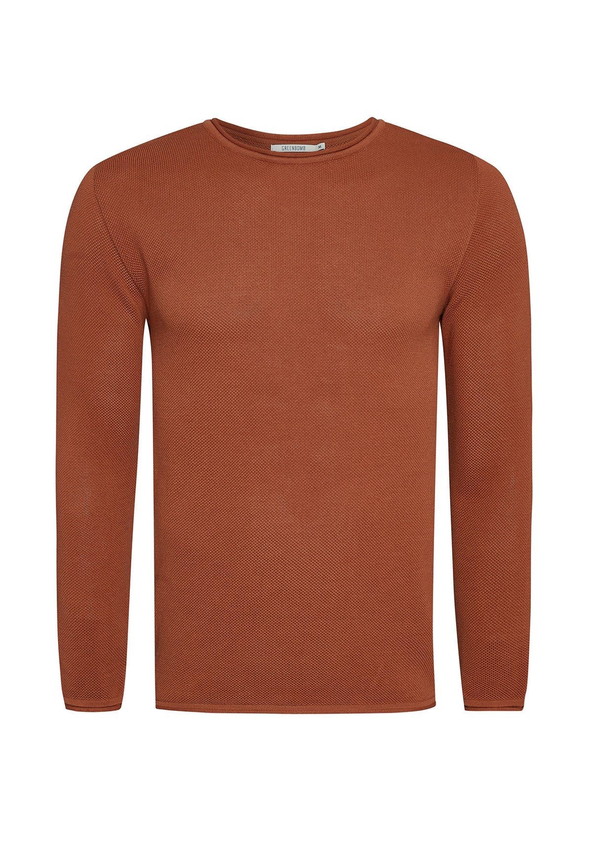Burned Orange: Elegantes Sweatshirt aus Bio-Baumwolle für Herren [7958]
