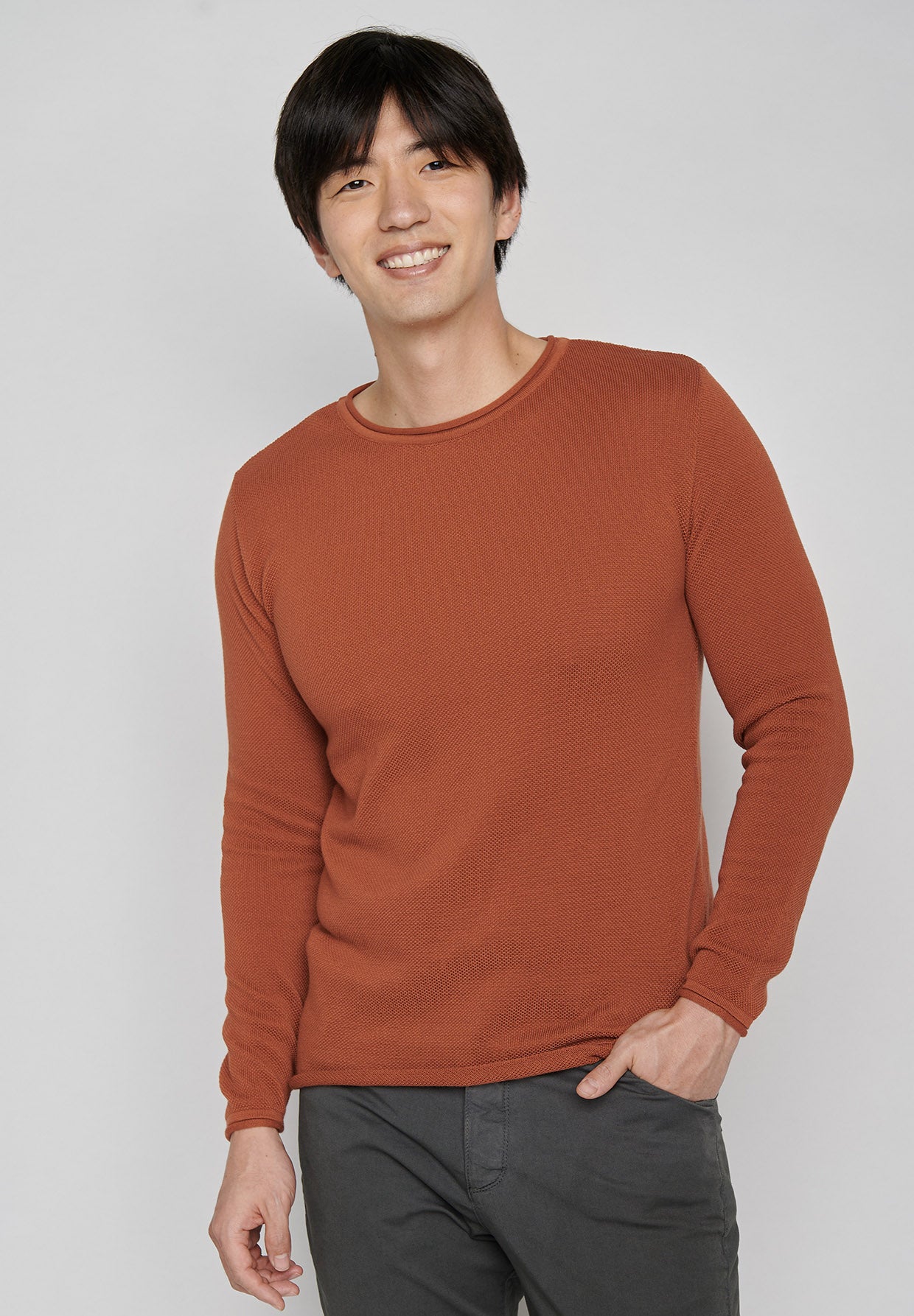 Orang:  Elegantes Sweatshirt aus Bio-Baumwolle für Herren [7960]