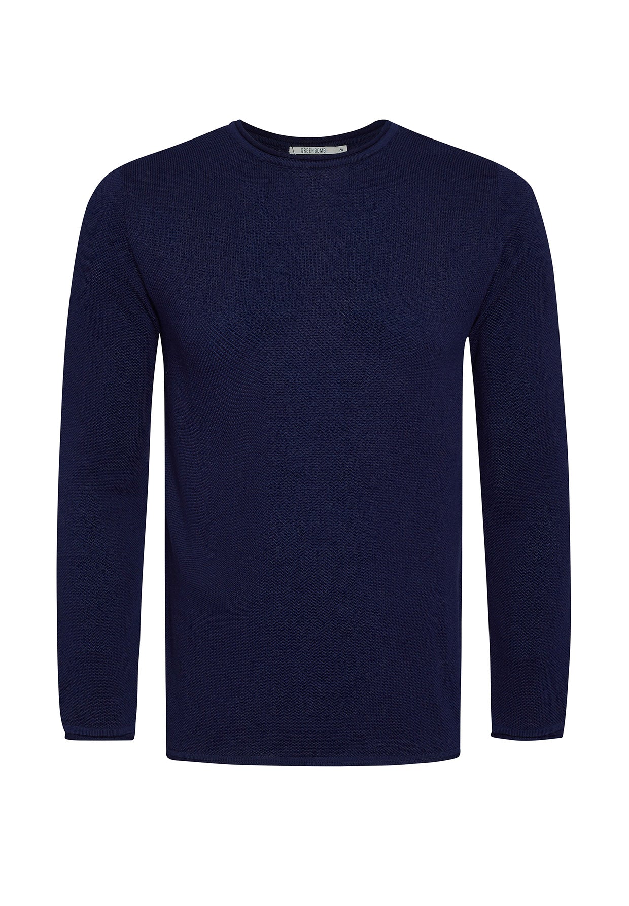 Blau:  Elegantes Sweatshirt aus Bio-Baumwolle für Herren [7963]