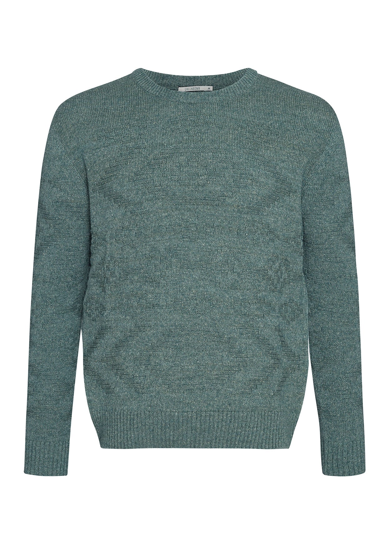 Silent Green: Eleganter Strickpullover aus Wolle und Bio-Baumwole für Herren [7979]
