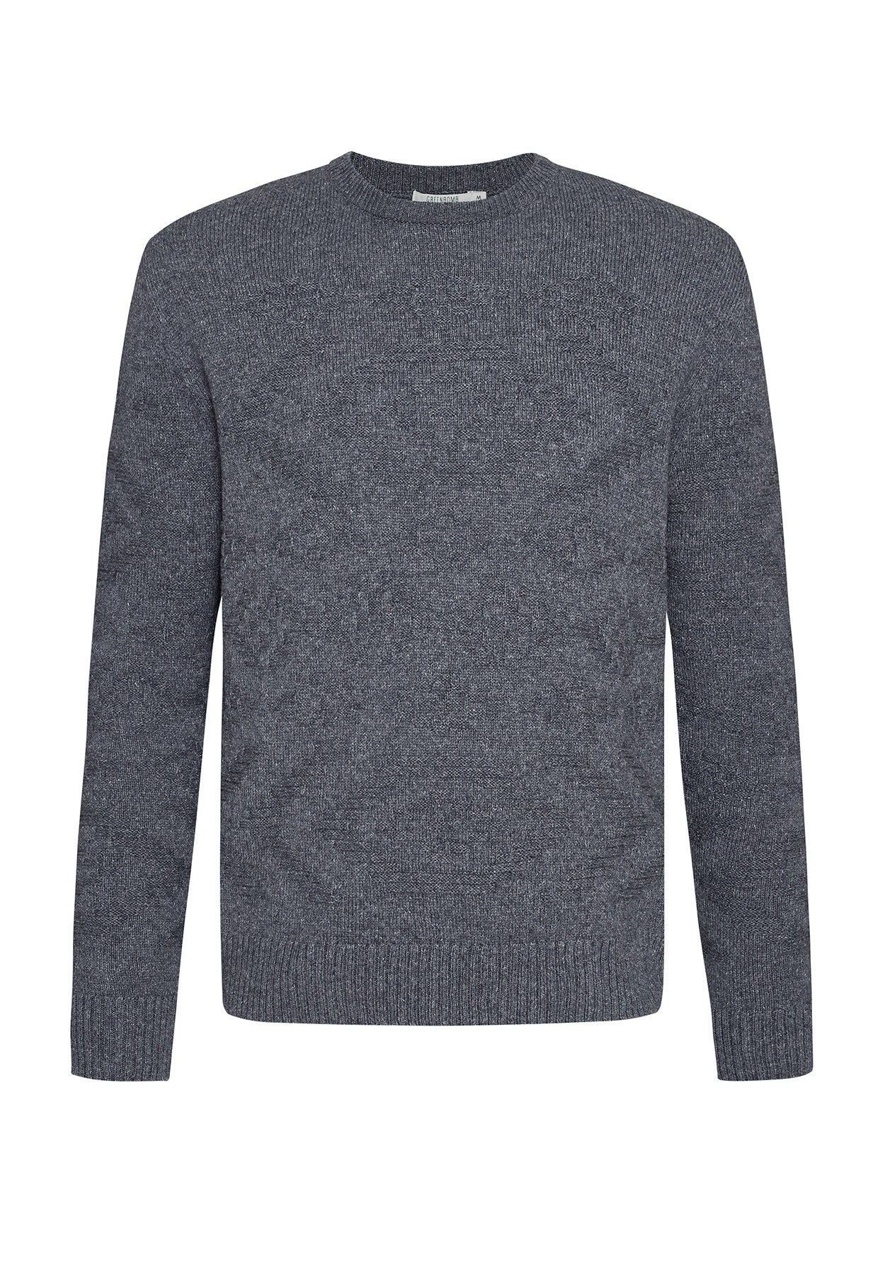 Atlantic Grey: Eleganter Strickpullover aus Wolle und Bio-Baumwole für Herren [7985]