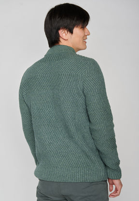 Silent Green: Gemütlicher Strickpullover aus Woll Mix für Herren [8000]