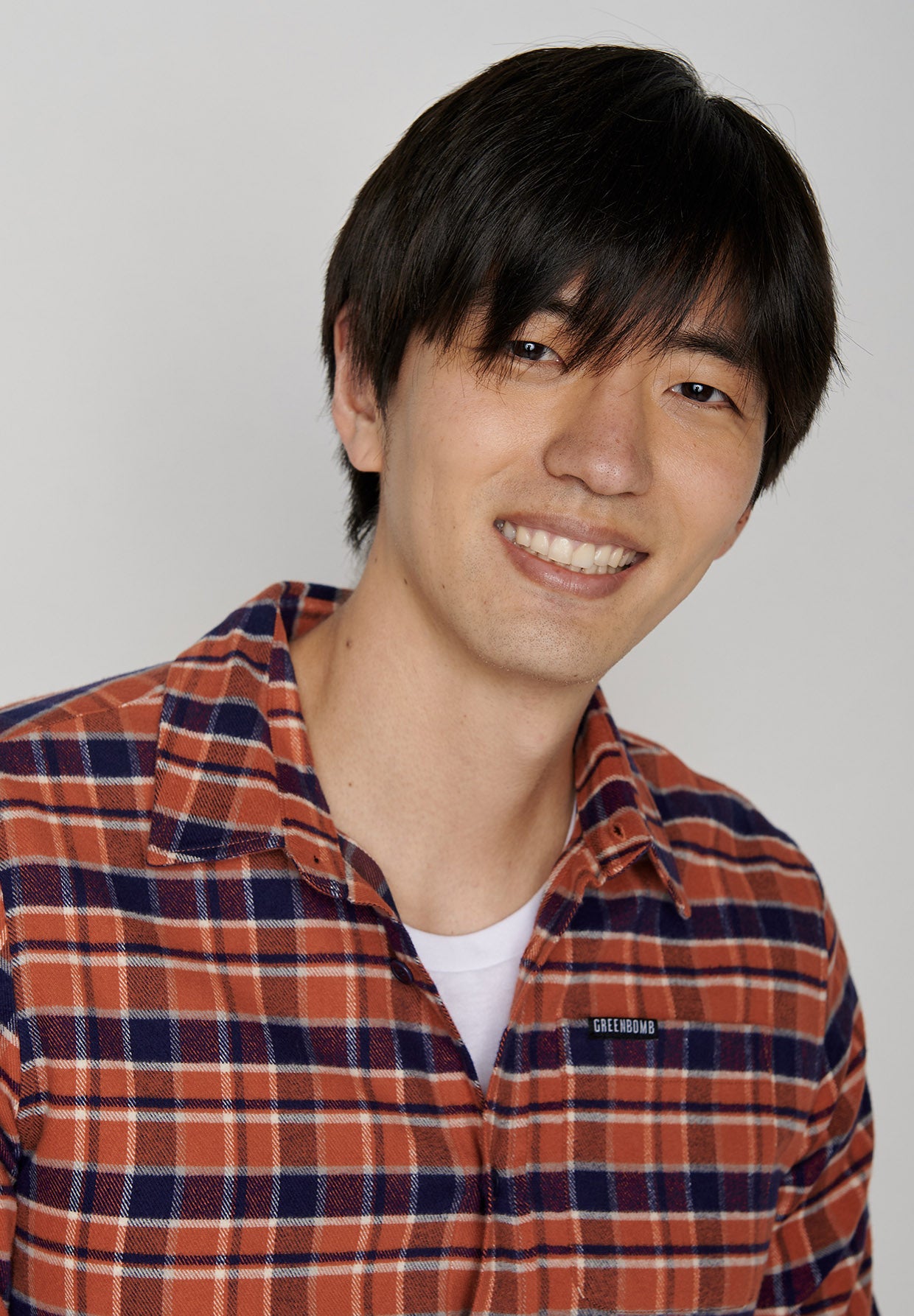 Burned Orange Check: Lässiges Hemd aus Bio-Baumwolle für Herren [8038]